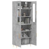 Highboard Concrete Grey 69.5x34x180 cm Engineered Wood 3198205