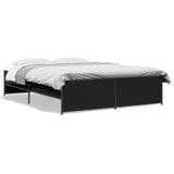 Bed Frame without Mattress Black 150x200 cm King Size 3279882