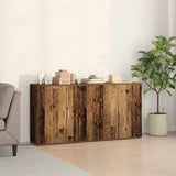Sideboard 2 pcs Old Wood 79 x 38 x 80 cm Engineered Wood 3334308