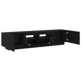 TV Cabinet Set 2 pcs Black 180 x 35 x 40 cm Engineered Wood 3333062