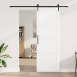 Sliding Door ORKDAL White 83 x 232 cm Solid Pine Wood 3445608