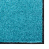 Doormat Other Cyan and Black 120 x 250 cm Polyamide and PVC 4100749