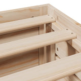 Bed Frame without Mattress with Drawers 150x200 cm King Size Solid Wood Pine 3308801