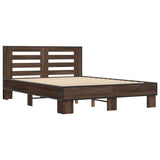 Bed Frame without Mattress Brown Oak 140x200 cm 3280106