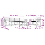 Outdoor Sofa Set 7 pcs White 59 x 59 x 37 cm Solid Acacia Wood 3387273