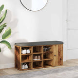 Shoe Bench Old Wood 102x32x50 cm Engineered Wood 857621
