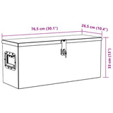 Aluminium Box 76.5x26.5x33 cm Silver 142938