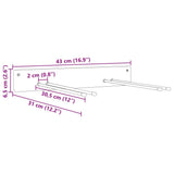 Garden Tool Storage Racks Wall Mounted 4 pcs Black Steel 3309654