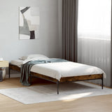 Bed Frame without Mattress Smoked Oak 100x200 cm 845028