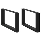 Coffee Table Legs U-Shaped 2 pcs Black 70x cm Steel 4013144