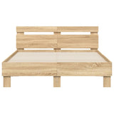 Bed Frame Sonoma oak Engineered wood Small Double Bed Frame 3207576