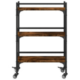 Kitchen Trolley Smoked Oak 50x35x75.5 cm Engineered Wood 842348