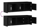 TV Cabinet 102 x 33 x 47 cm Black Oak Engineered Wood 8011188