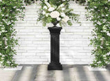 Classic Square Pillar Plant Stand Black 17x17x66 cm MDF 323970