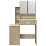 Dressing Table with Cabinet Sonoma Oak 80x35x132 cm 848236