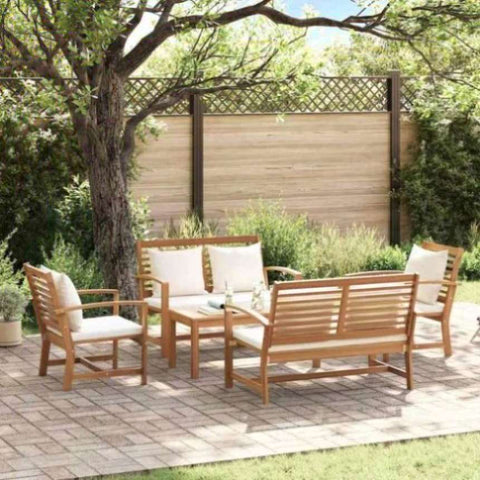Garden Sofa Set Natural Solid teak wood 3356859