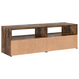 TV Cabinet with LED Lights Smoked Oak 120x35x40 cm 815684