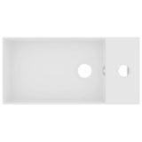 Bathroom Sink with Overflow Ceramic Matt White 146987