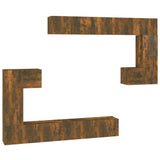 Wall-mounted TV Cabinet Smoked Oak Engineered Wood 3114595