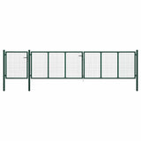 Garden Gate Steel 500x100 cm Green 144317