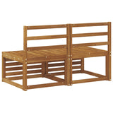 2 Piece Outdoor Middle Sofa Solid Acacia Wood Natural 900494