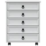 Rolling Cabinet with Drawers CORONA White 42040534