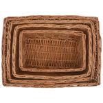 4 Piece Nesting Basket Set Brown Willow 286980
