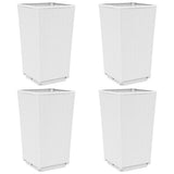 Garden Planters 4 pcs White 32.5x32.5x57 cm PP 367854