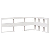 Bookcase Bed without Mattress White 120x200 cm Solid Wood Pine 3324425
