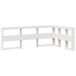 ZNTS Bookcase Bed without Mattress White 140x200 cm Solid Wood Pine 3324383