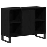 Bathroom Cabinet Black 80 x 33 x 60 cm Engineered Wood 873900