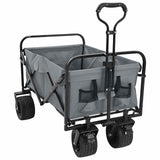 Folding Wagon Grey 89 x 63 x 96 cm Steel and Polyester Oxford 42020658