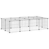 20-Panel Pet Cage with Door Black 35x35 cm Steel 3114058