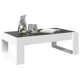 Coffee Table with Infinity LED White 90x53x30 cm 847637