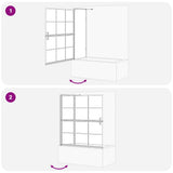 Bath Shower Screen Black and Transparent 116 x 68 x 128 cm 42018555