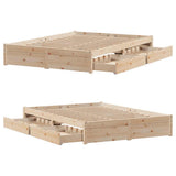 Bed Frame without Mattress 120x200 cm Solid Wood Pine 3301660