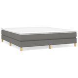 Box Spring Bed Frame Dark Grey Super King Fabric 3121179