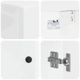 Bathroom Wall Cabinet BREDA High Gloss White 30 x 31 x 59 cm 897469