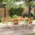 Garden Dining Set 7 pcs Solid Wood Acacia 3334811