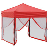 ZNTS Folding Party Tent with Sidewalls Red 2x2 m 93513