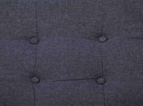 2-Seater Sofa with Armrests Dark Gray Steel and Fabric 282271
