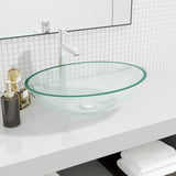 Basin Glass 50x37x14 cm Transparent 345237