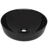 Basin Ceramic Round Black 41.5x13.5 cm 142732