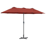 Garden Parasol Terracotta 370 x 197 x 239 cm 42003374