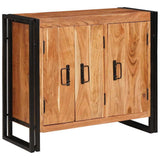 Sideboard with Doors Brown Solid Acacia Wood and Metal 4104749