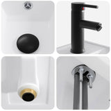 Bathroom Wash Basin Matte Black 40.5 x 22.5 x 11.5 cm Metal 890227