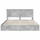 Storage Bed Concrete Grey 180 x 200 cm Engineered Wood 3411183
