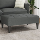 Footstool Dark Grey 77x55x31 cm Fabric 4007381