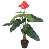 Artificial Anthurium Plant with Pot 90 cm Red and Yellow 244447