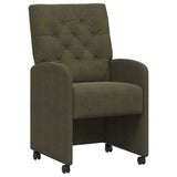 Dining Chairs with Wheels 2 pcs Army green 58 x 67 x 97 cm 42017864